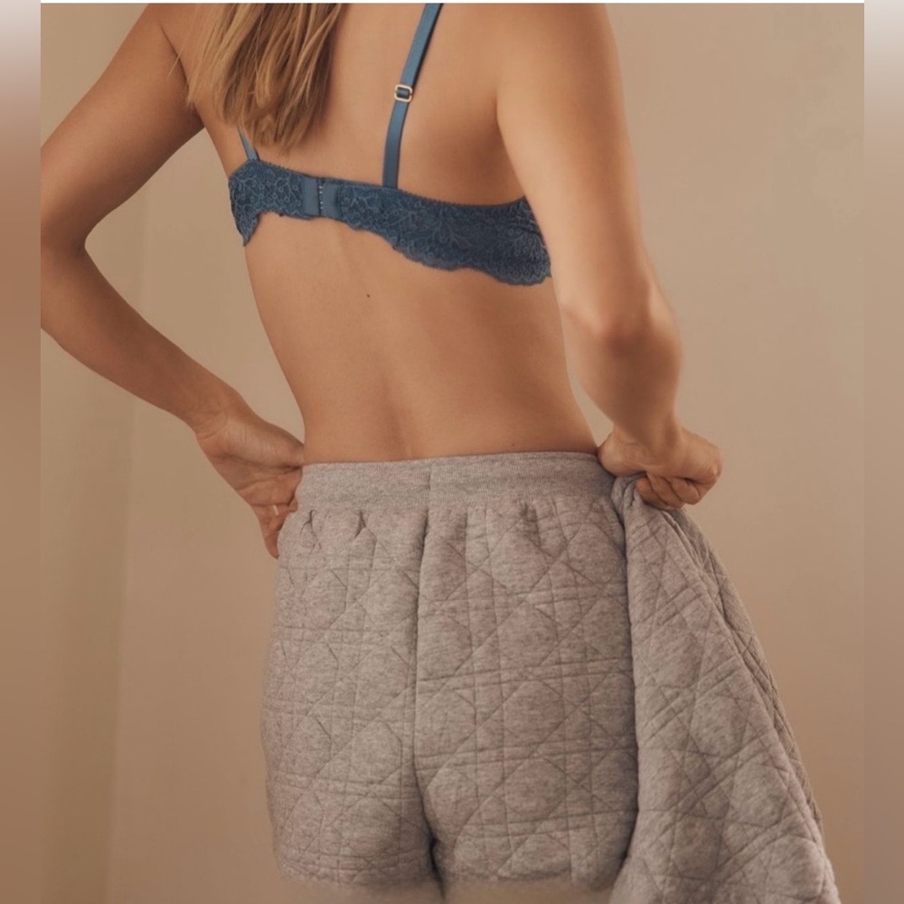 Anthropologie Gray Size Large Gently Used Quilted Shorts - Picture 2 of 10
